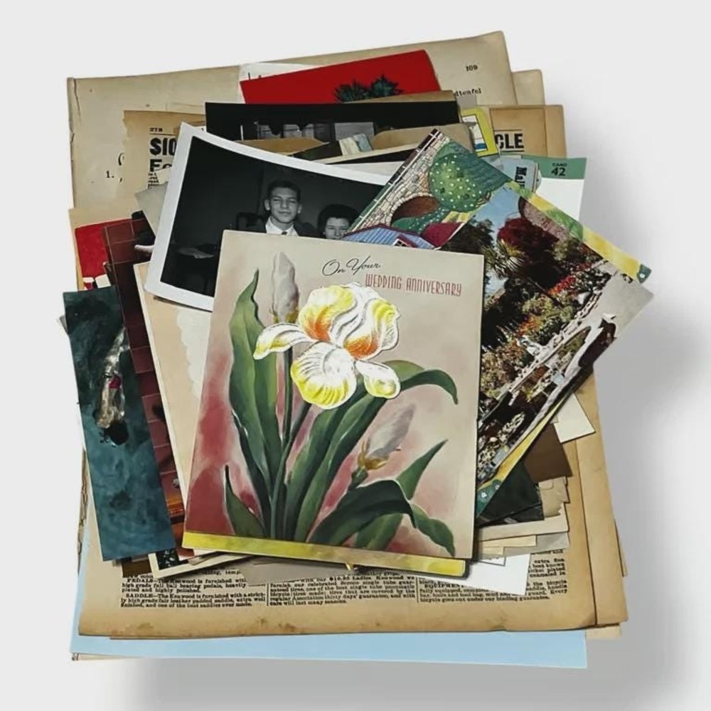 100+ piece Ephemera Lot 4 Collage Crafting Junk Journals Scrapbooking